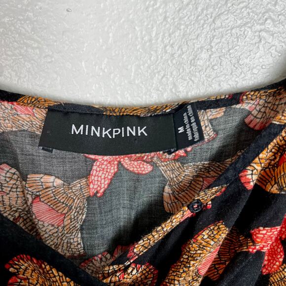 MINKPINK Floral Print Sleeveless Jumpsuit Medium - Picture 3 of 6